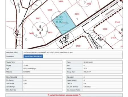 360M2 Baufertiges Grundstück Mit Wohnzonierung In Kumbağ