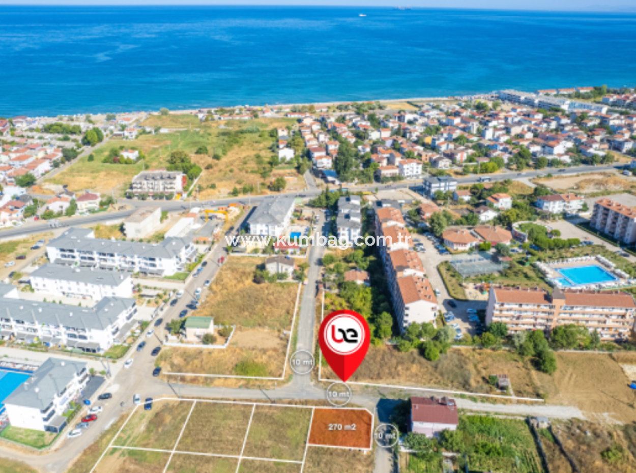 270 M2 Single Title Deed Land For Sale With Corner Parcel Residential Zoning In Kumbağ