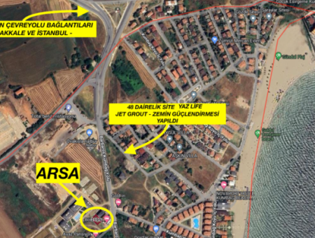 40 Mt Land For Sale On The Street Next To The Sites With Pools In Kumbağ