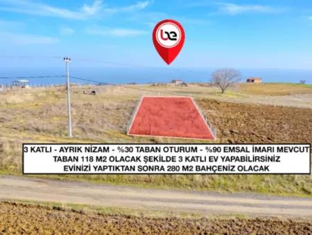 Tekirdag 396 M2 Ready For Construction Single Title Deed Zoned Land For Sale